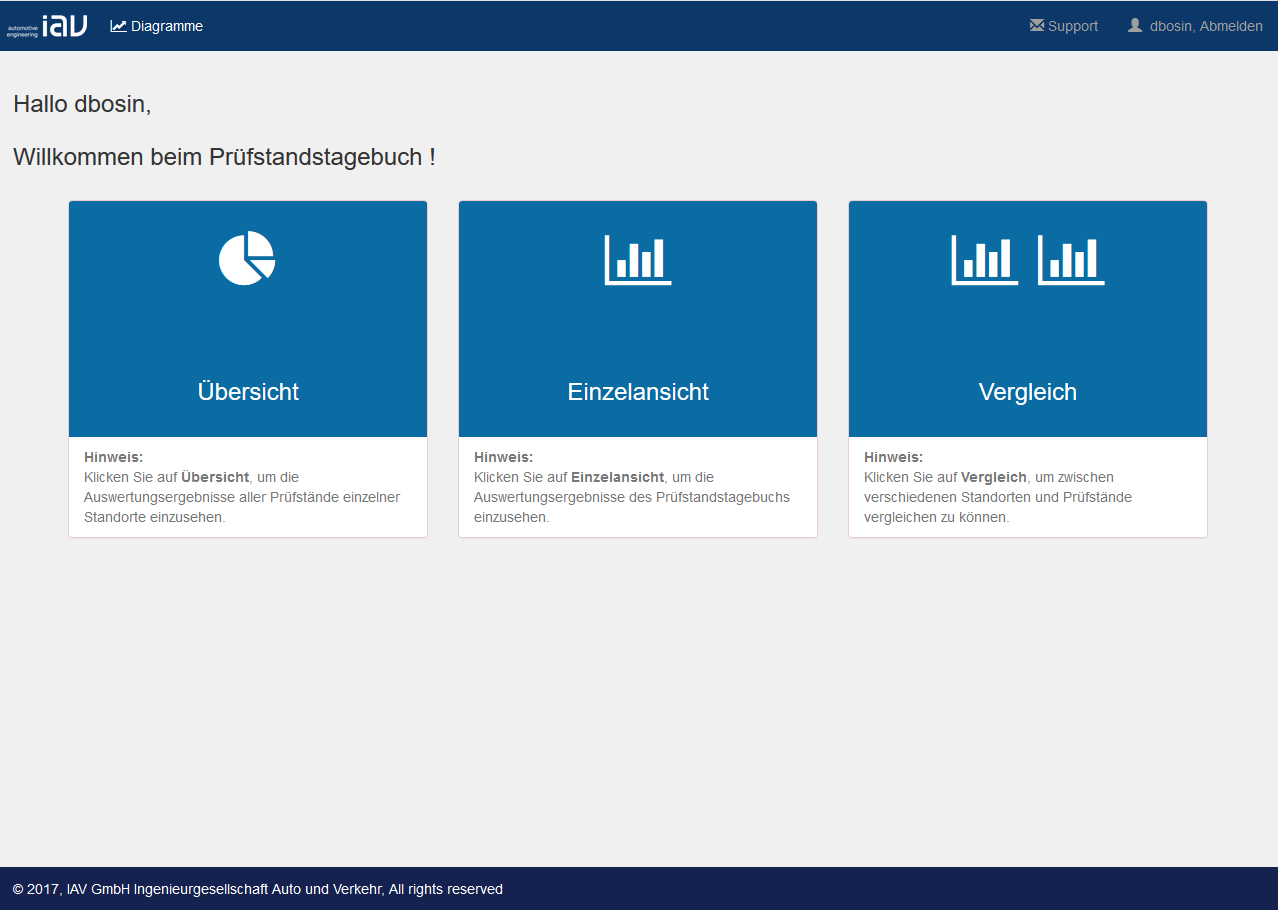 Welcome page